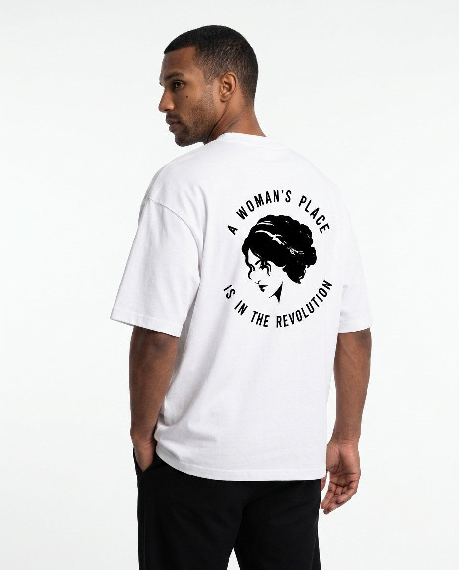 A Woman's Place Is In The Revolution — Dear India oversized tee