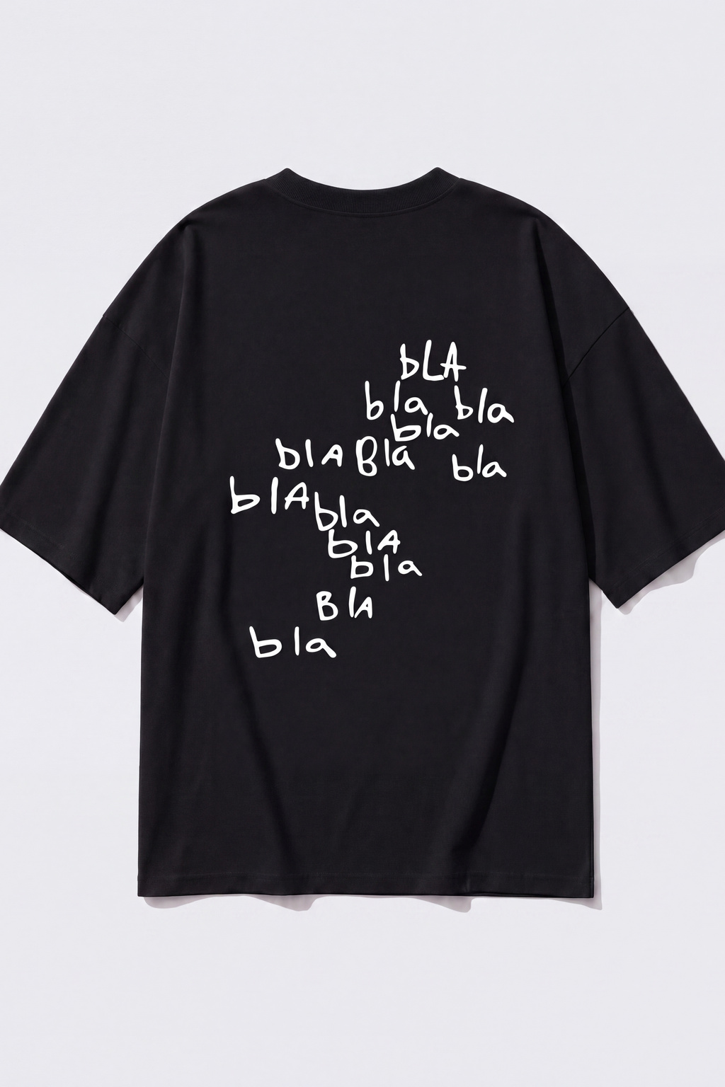 Bla Bla Tee — Black, back print