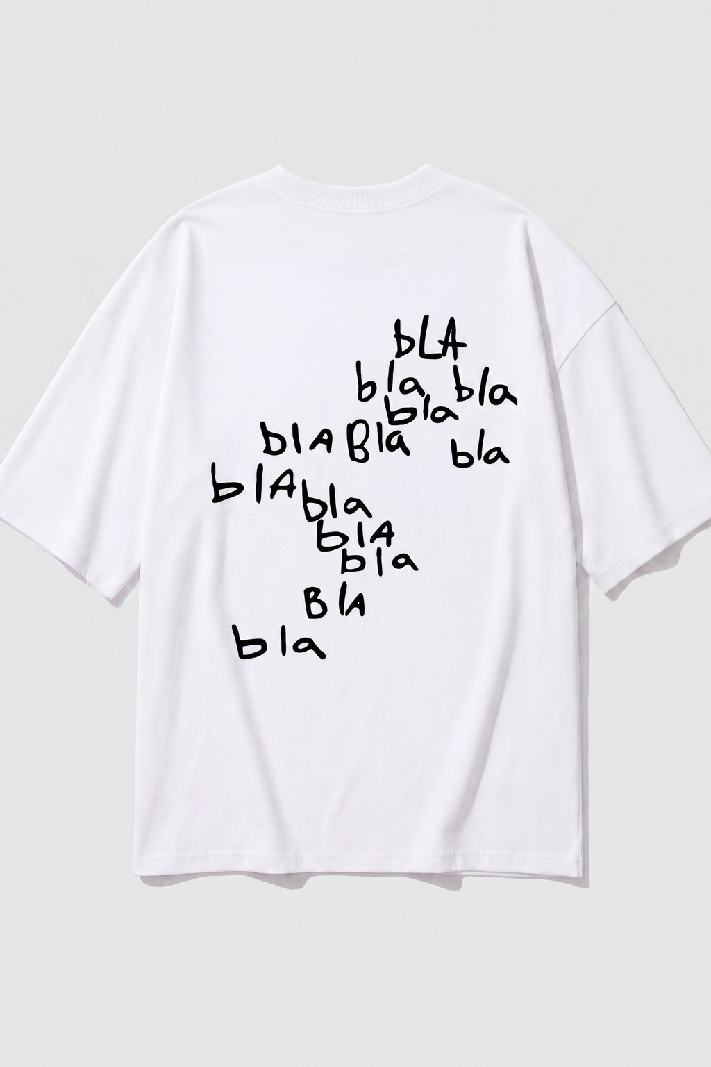 Bla Bla Tee — White, back print