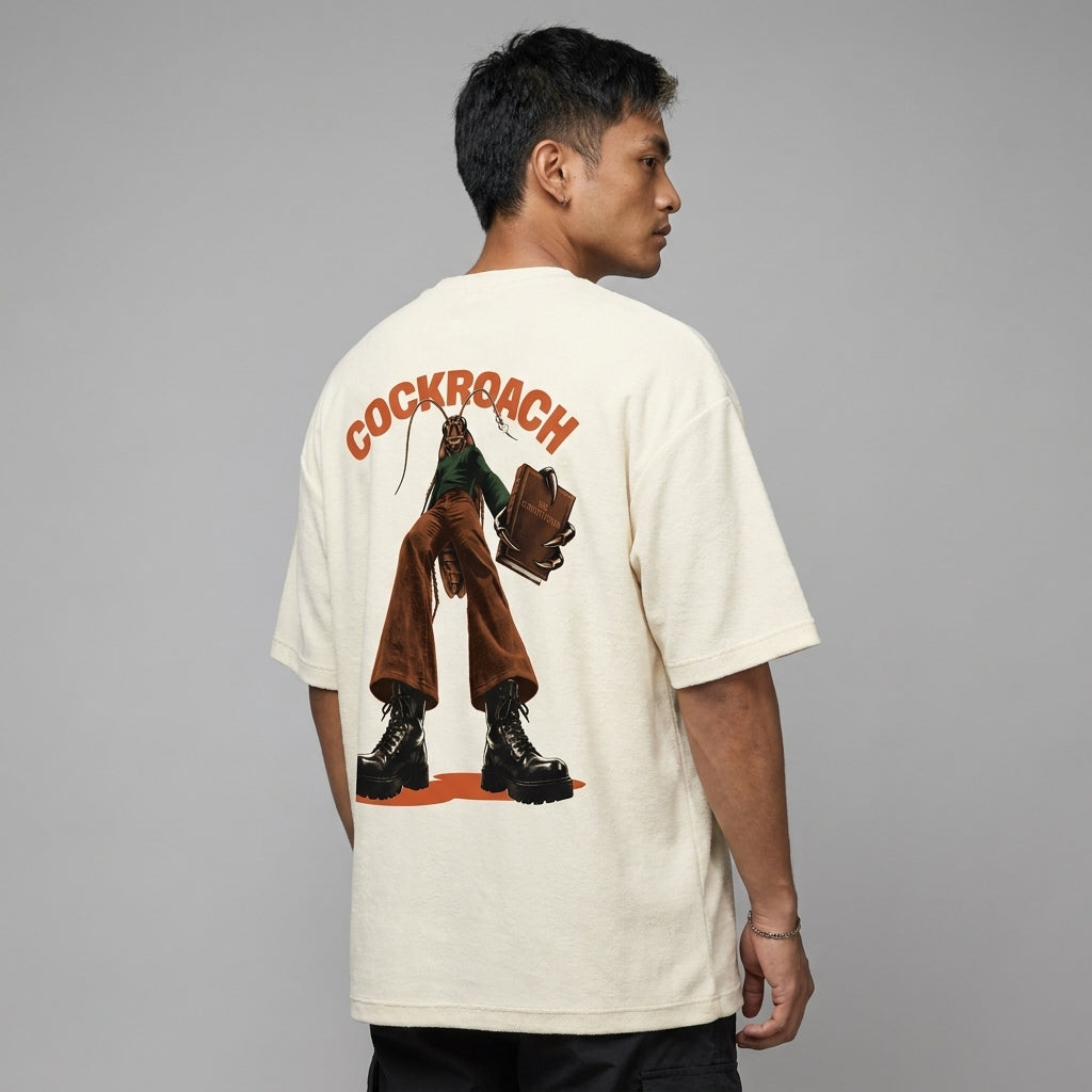 Cockroach Constitution Unisex Terry Oversized Tee