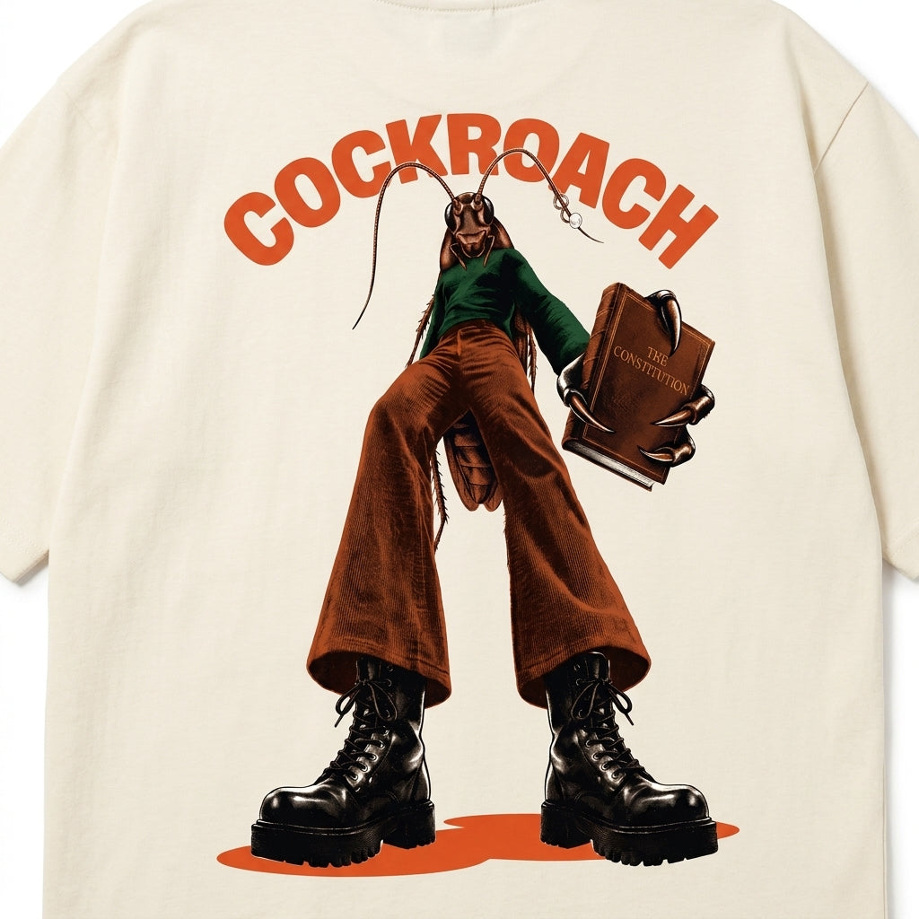Cockroach Constitution Unisex Terry Oversized Tee