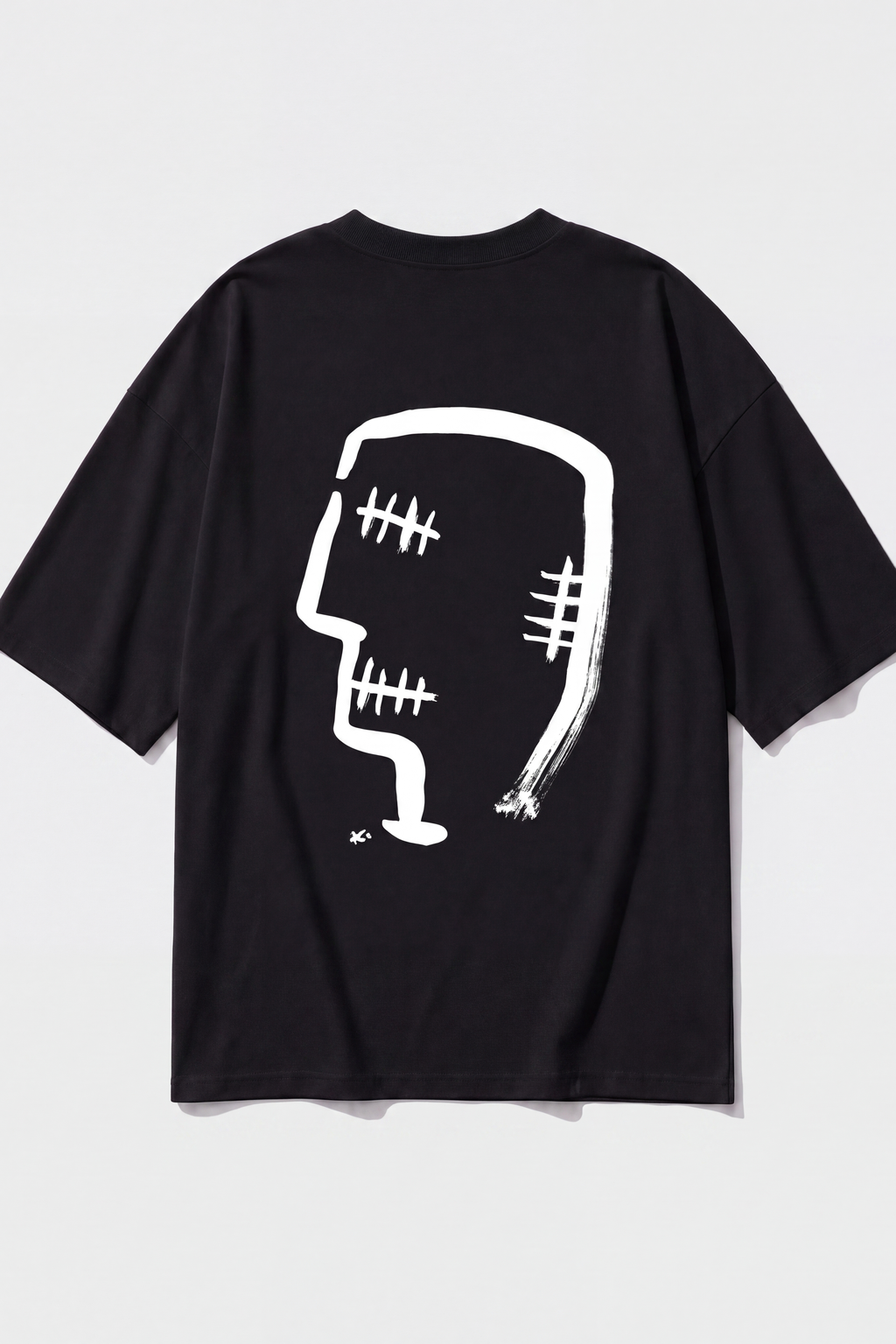 Gandhi's Bandar Tee — Black, back print