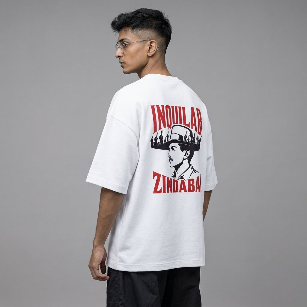 Inquilab Bhagat Singh Unisex Terry Oversized Tee
