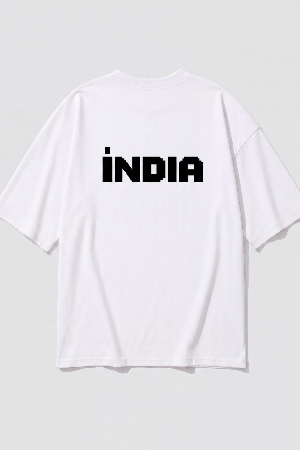 India Tee — White, back print