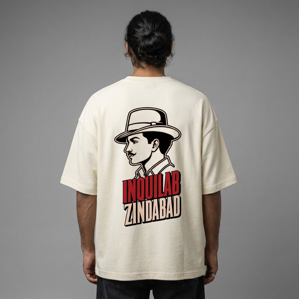 Inquilab Zindabad Unisex Terry Oversized Tee