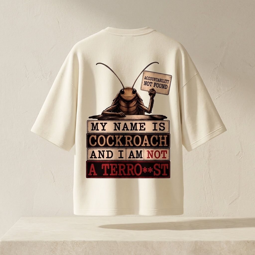 I Am Cockroach Unisex Terry Oversized Tee