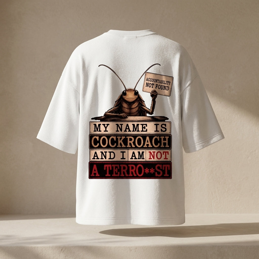 I Am Cockroach Unisex Terry Oversized Tee