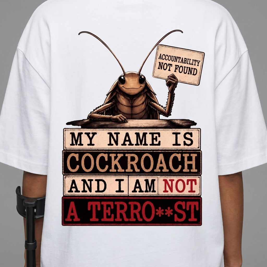 I Am Cockroach Unisex Terry Oversized Tee