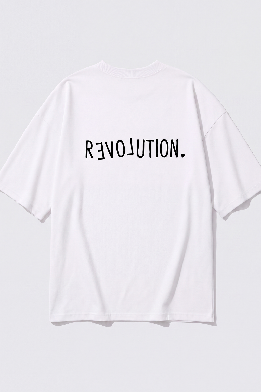 Rloveution Tee — White, back print