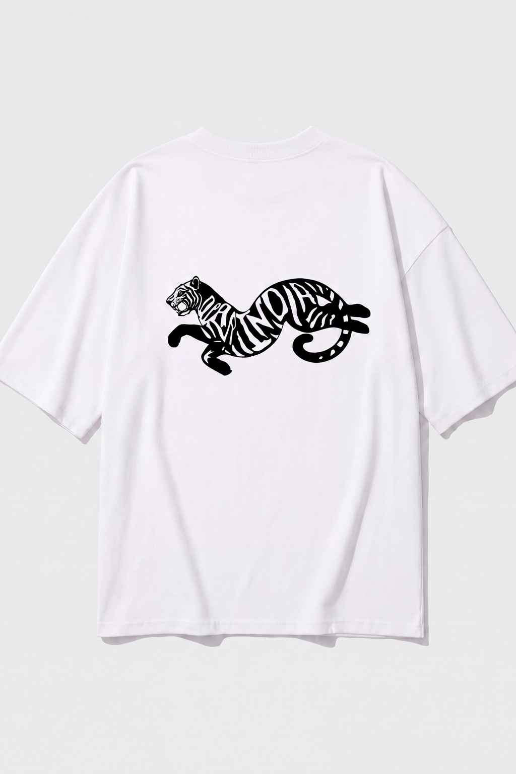 Tiger Tee — White, back print